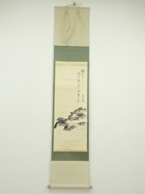 JAPANESE HANGING SCROLL / HAND PAINTED / LANDSCAPE 